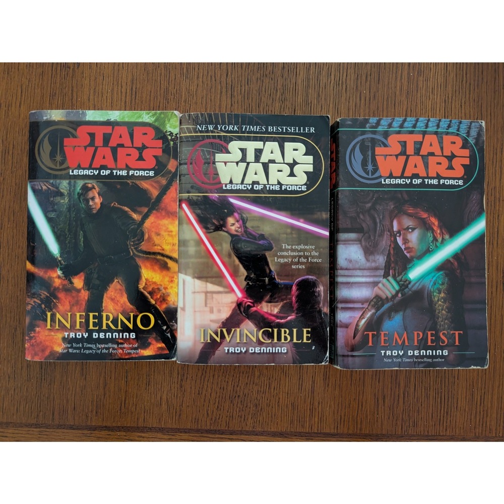 Star Wars Legacy of the Force Books Troy Denning OS Multi Sci-Fi Lot of Three